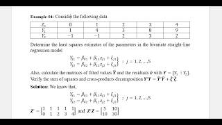 Exampl-4 | Multivariate Regression | Determine least squares estimates parameters #r_programming