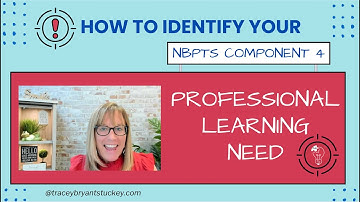NBPTS Component 4 - Identify Your PROFESSIONAL LEARNING NEED (PLN)