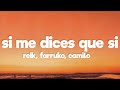 Reik, Farruko, Camilo - Si Me Dices Que Sí (Letra/Lyrics)