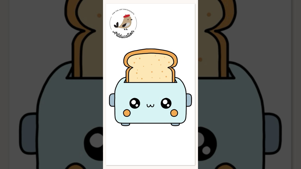How To Draw A Cute Toaster