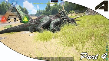 ARK: Survival Evolved Gameplay - Part 4 - Taming My First Dino!