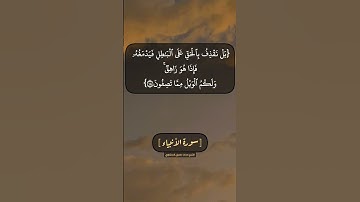سورة الأنبياء الآية ١٦ الى ١٩ بصوت الشيخ محمد صديق المنشاوي