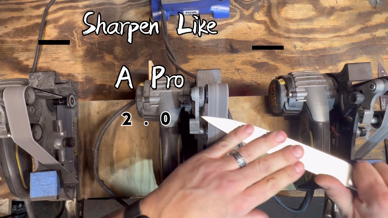 How to sharpen knifes like a professional take 2 - YouTube