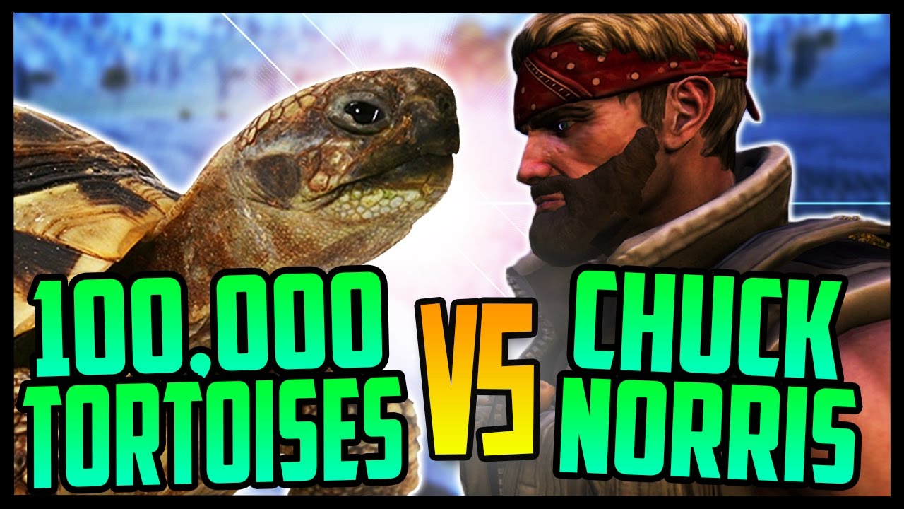 100,000 TORTOISES VS CHUCK NORRIS | Ultimate Epic Battle Simulator (UEBS) Funny Moments Gameplay
