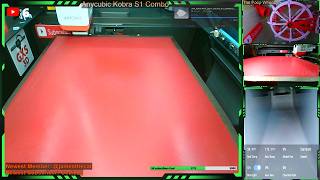 🔴Live 3D Printer - Kobra S1 - more cameras & full bed first layer test #live #3dprinting #kobras1
