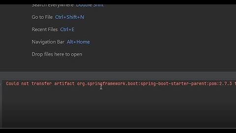 Could not transfer artifact org.springframework.boot: