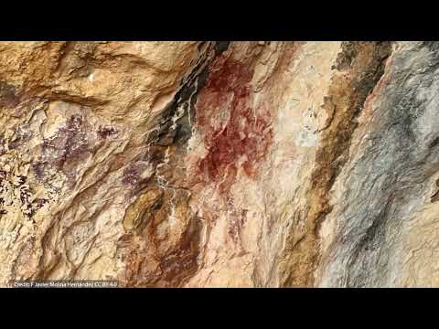 Prehistoric cave paintings discovered by scientists using a drone.