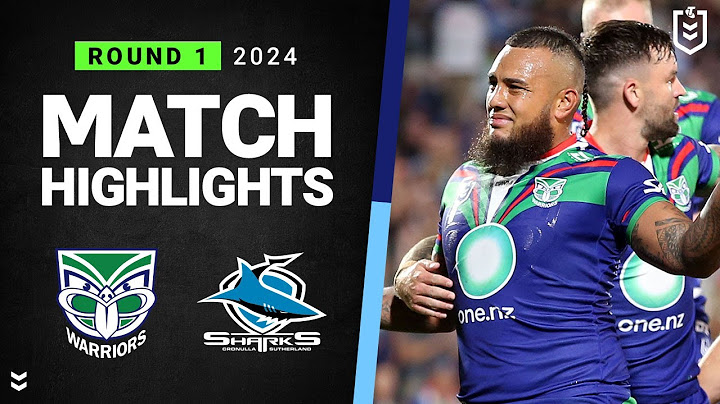 NRL 2024 | Warriors v Sharks | Match Highlights