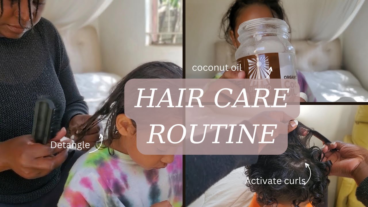 African Mum's biracial kids Hair Care Routine