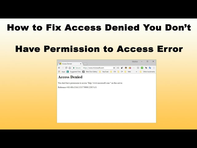 How to Fix Access Denied You Don't Have Permission to Access Error on Your  Browser 