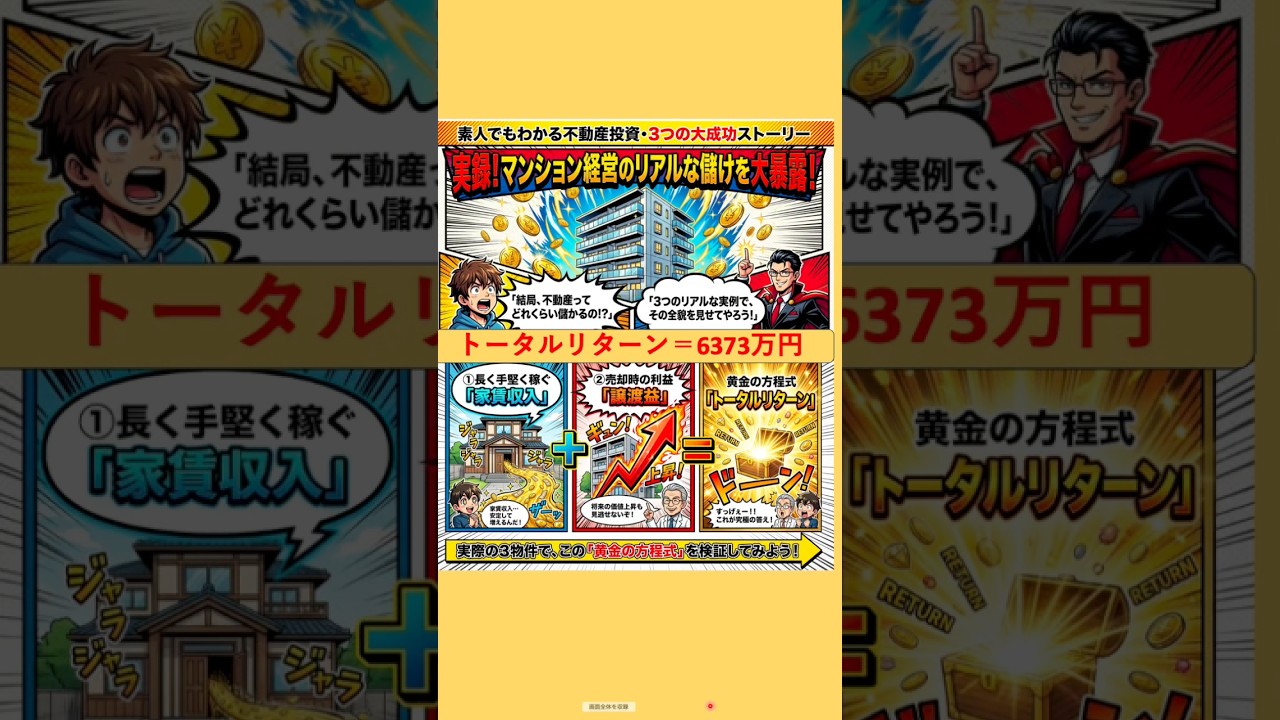 6373万円の利益を解剖!19年間のマンション経営「トータルリターン」の真実 #不動産投資 #資産運用 #マンション経営 #トータルリターン #56歳 #経理マン