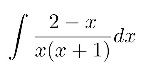 Integration of (2-x)/[x(x+1)] by partial fractions step by step