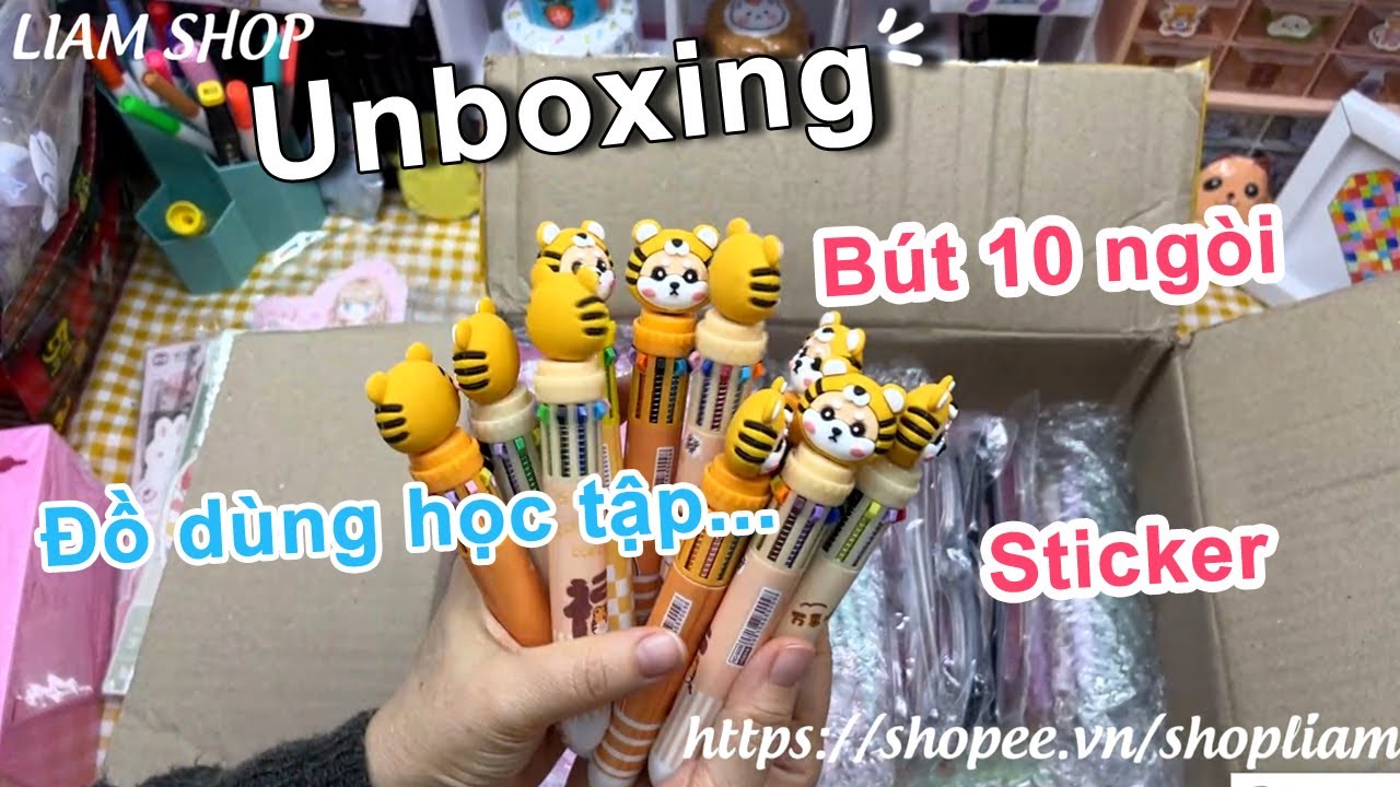 [UNBOXING] Khui thùng hàng Bút, Sticker....đồ dùng học tập-Liam shop ...