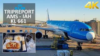 ✈ [4K] TRIPREPORT | KLM | Airbus A330-300 | Amsterdam - Houston GeorgeBush airport | Economy comfort