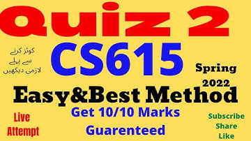 cs615 quiz 2 solution spring 2022 cs615 quiz no 2 cs615 quiz no 2 2022 live cs615 quiz 2 spring 2022