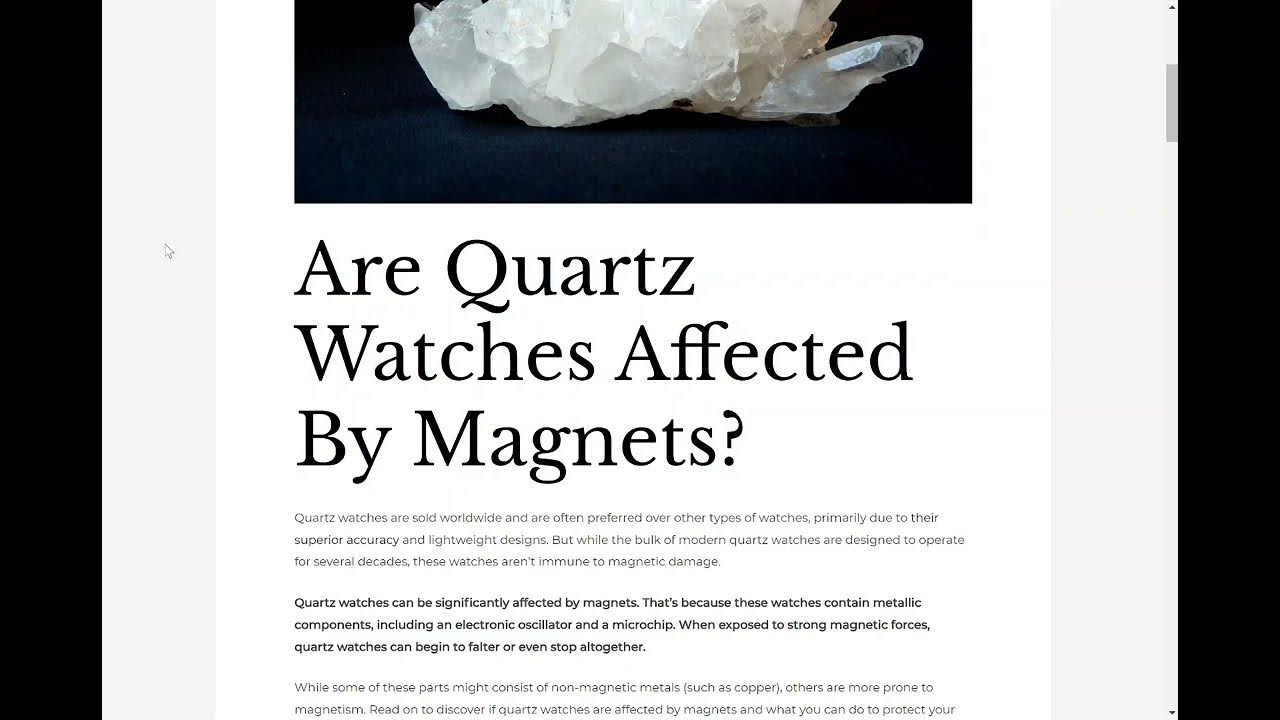 Are Quartz Watches Affected By YouTube