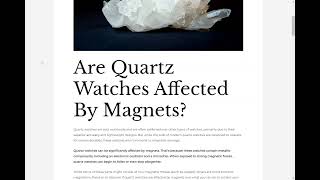 Are Quartz Watches Affected By Magnets?