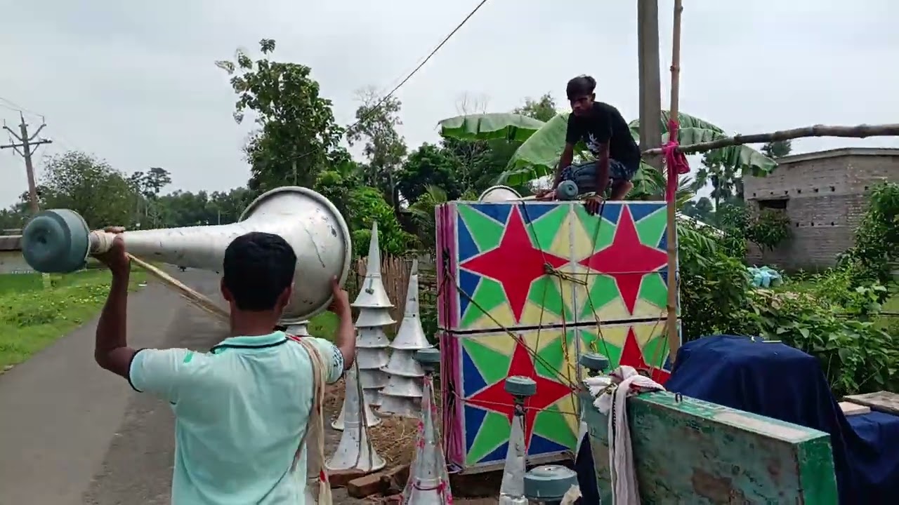 মা রক্ষা কালী সাউন্ড এর মাল বাদার কাজ চলছে 