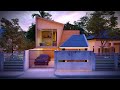9 x 65 small house  minimalist design with pool