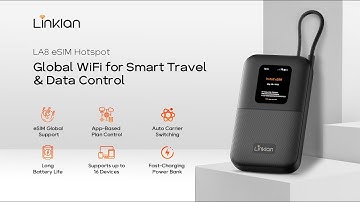 Linklan LA8 eSIM Hotspot | Portable WiFi for Travel & Work