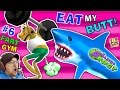 EAT MY BUTT SHARK! AMAZING FROG FART GYM & Inflatable Bouncy Castle Sky Fun (FGTEEV Part 6 Gameplay)