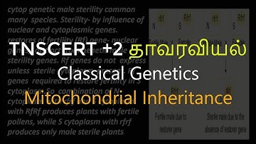 25.Botany | Classical Genetics | Mitochondrial inheritance