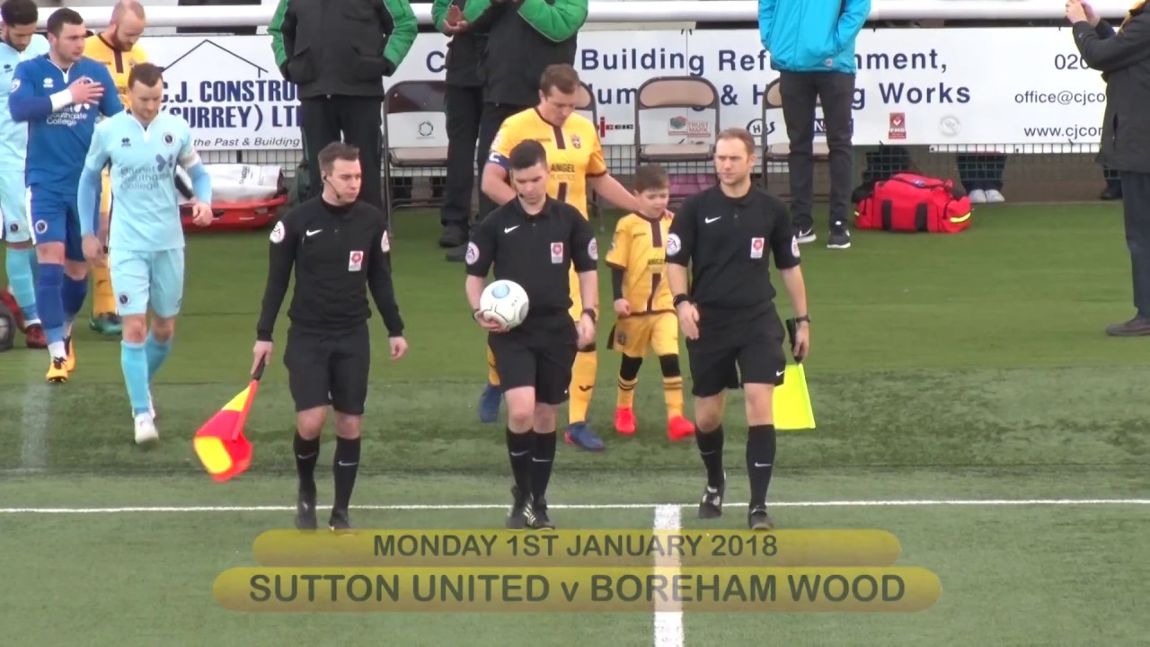 SUFCtv: MATCH HIGHLIGHTS Sutton United vs Boreham Wood VNL 1/1/18 - YouTube