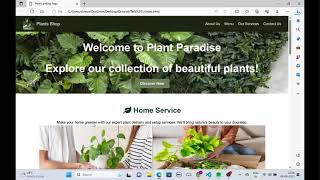 The Green Oasis: Plant Shop Landing Page - Crafting Nature's Beauty with HTML and CSS 🌿🎨