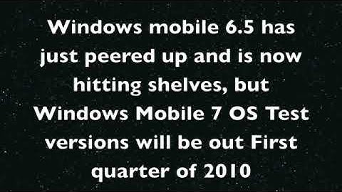 Windows Mobile 7 in Development