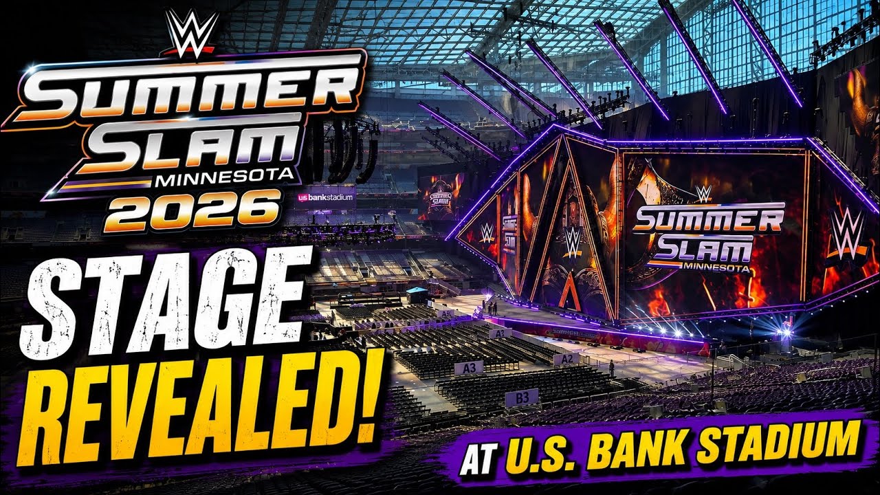 WWE SummerSlam 2026 Stage Revealed! At U.S. Bank Stadium