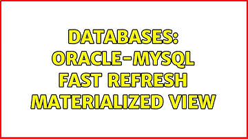 Databases: oracle-mysql fast refresh materialized view