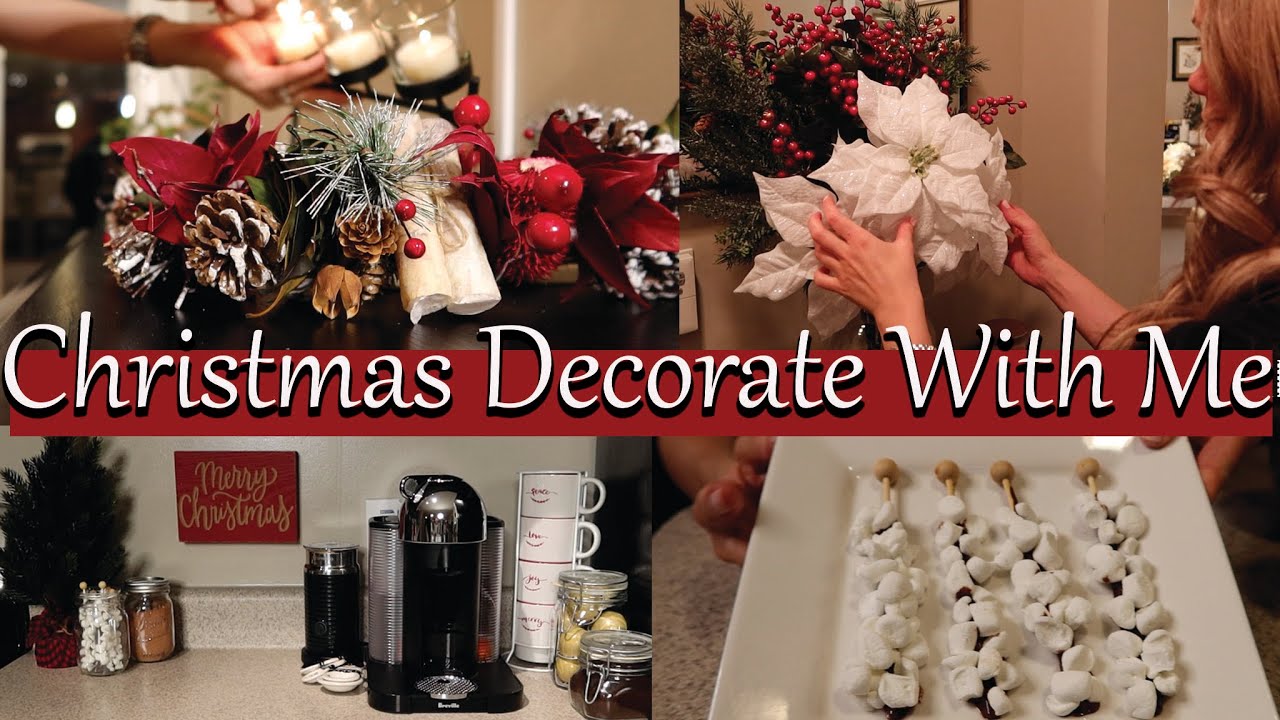 CHRISTMAS DECORATE WITH ME | SMALL APARTMENT CHRISTMAS DECOR| HOT COCOA BAR
