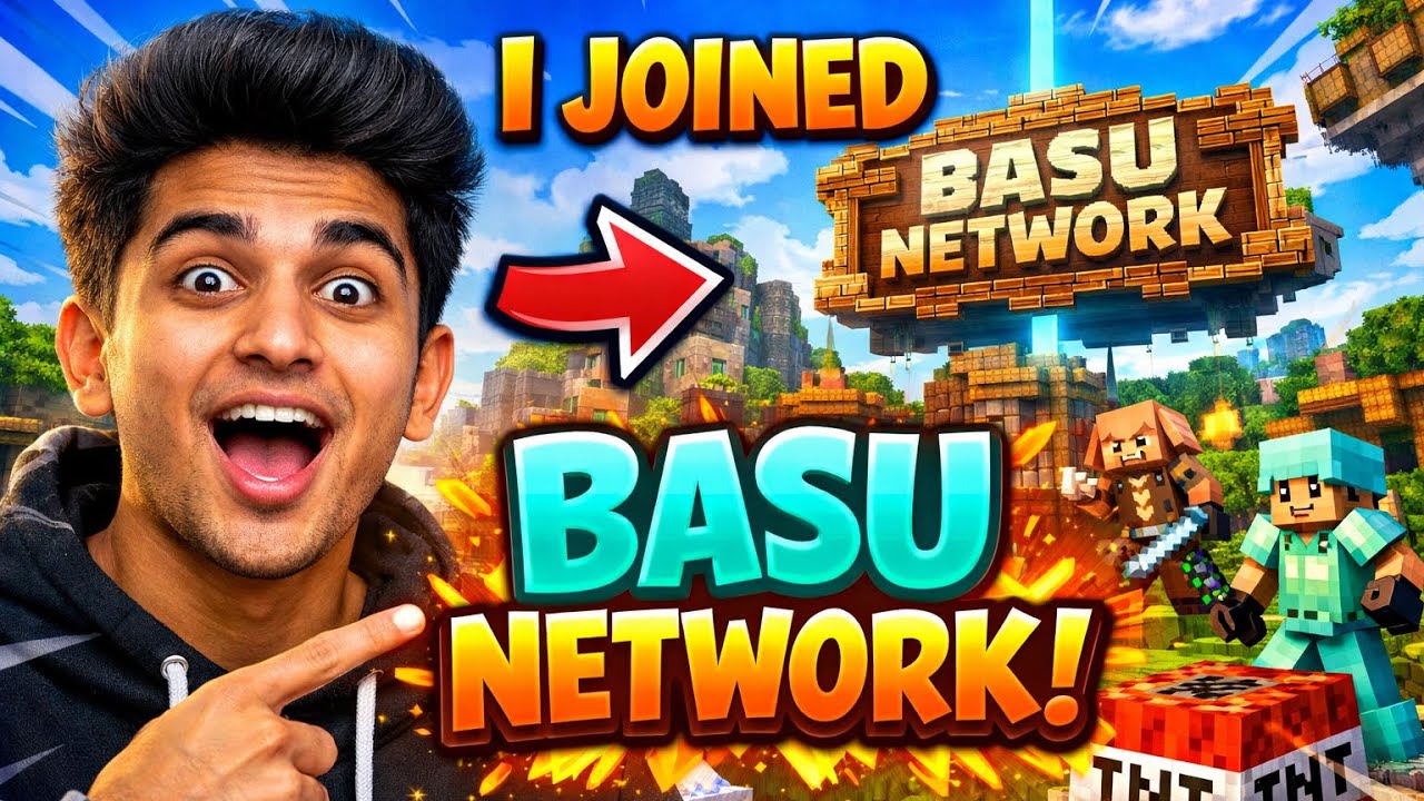 How to Join Basu Network 🥰 In Minecraft || New Server Of @BasuPlays ...