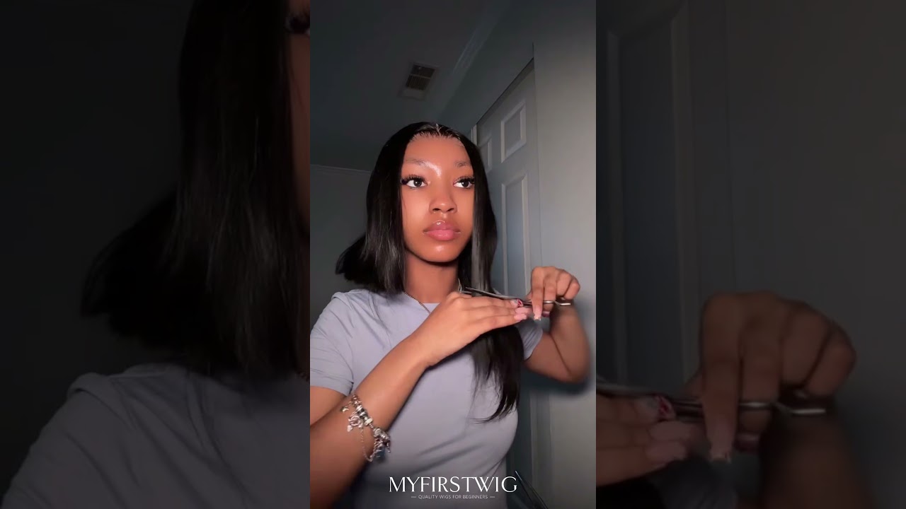 От начала до конца: надевание гладкого парика и превращение его в короткое каре 😍🙌 Мой первый парик