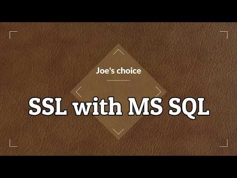Using SSL encrypt connection between Client and SQL Server