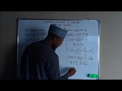How to solve simultaneous linear equations | Substitution method.