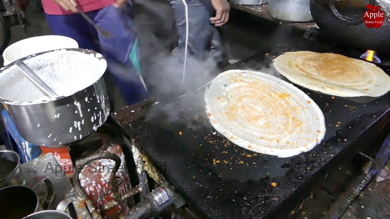 Karappodi Dosa | Indian Street Food | plain karam dosa | APPLE STREET FOOD