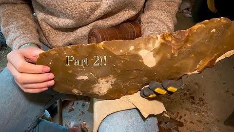 Flintknapping a HUGE Tab of Flint River Chert! (Part 2)
