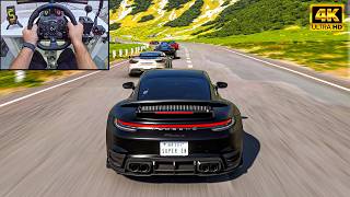 Porsche 911 Turbo S VS Supercars - Forza Horizon 6 | Logitech G923 Steering Wheel screenshot 2