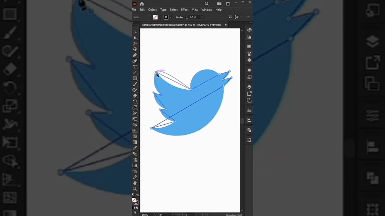 Twitter icon in illustrator 