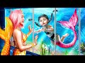 Little Wednesday Addams Wants to Become a Mermaid / How To Become A Mermaid Funny Moments