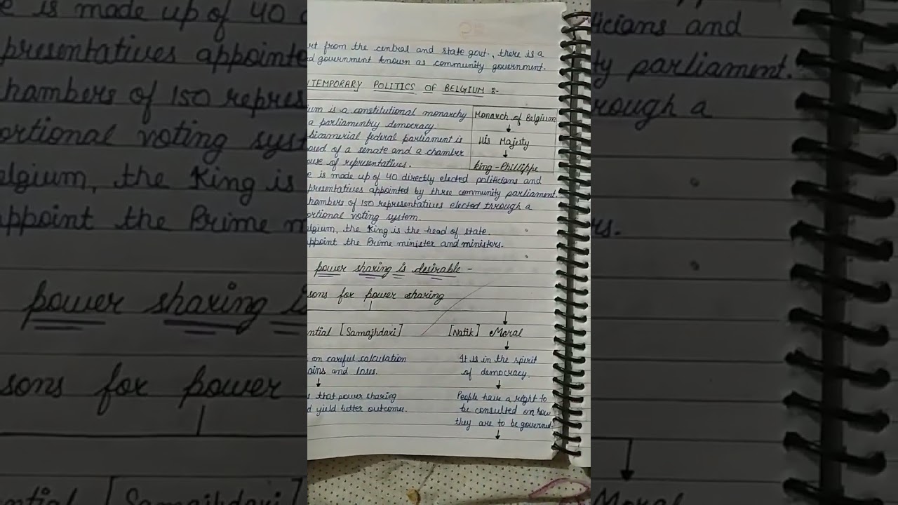 Class 10 political science chapter 1 Power sharing notes