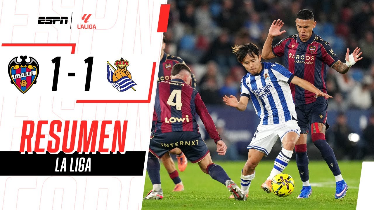 LEVANTE AMARGÓ AL REAL SOCIEDAD EN LA ÚLTIMA DEL PARTIDO | Levante 1-1 ...