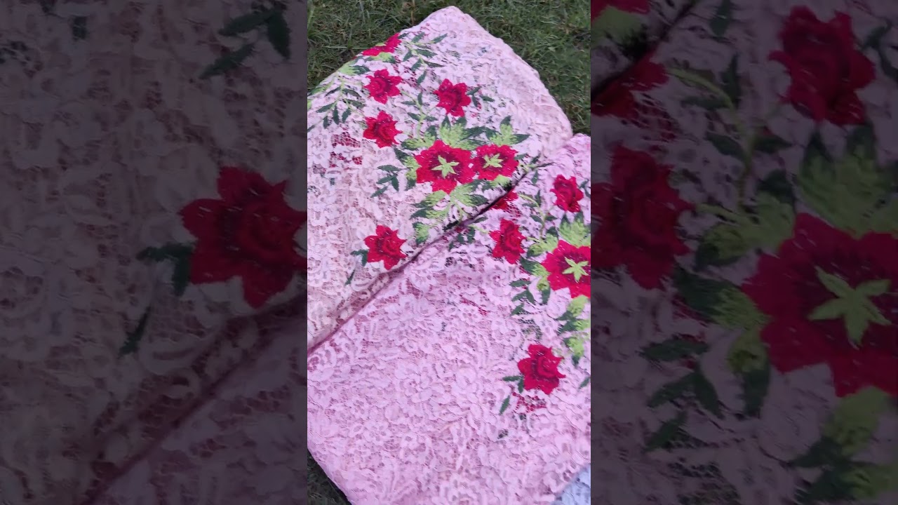 imported Chantilly lace net embroidery fabric wholesale