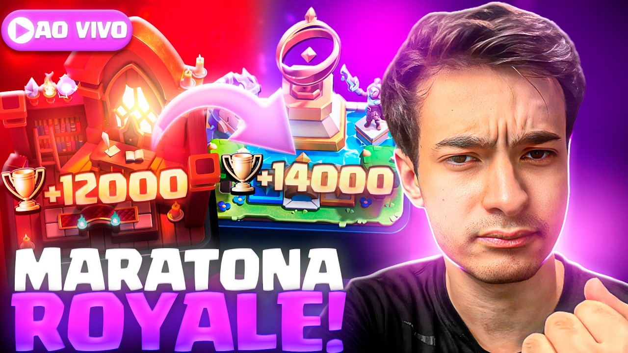 MARATONA ATÉ OS 14000 TROFÉUS E MAIS!! - CLASH ROYALE