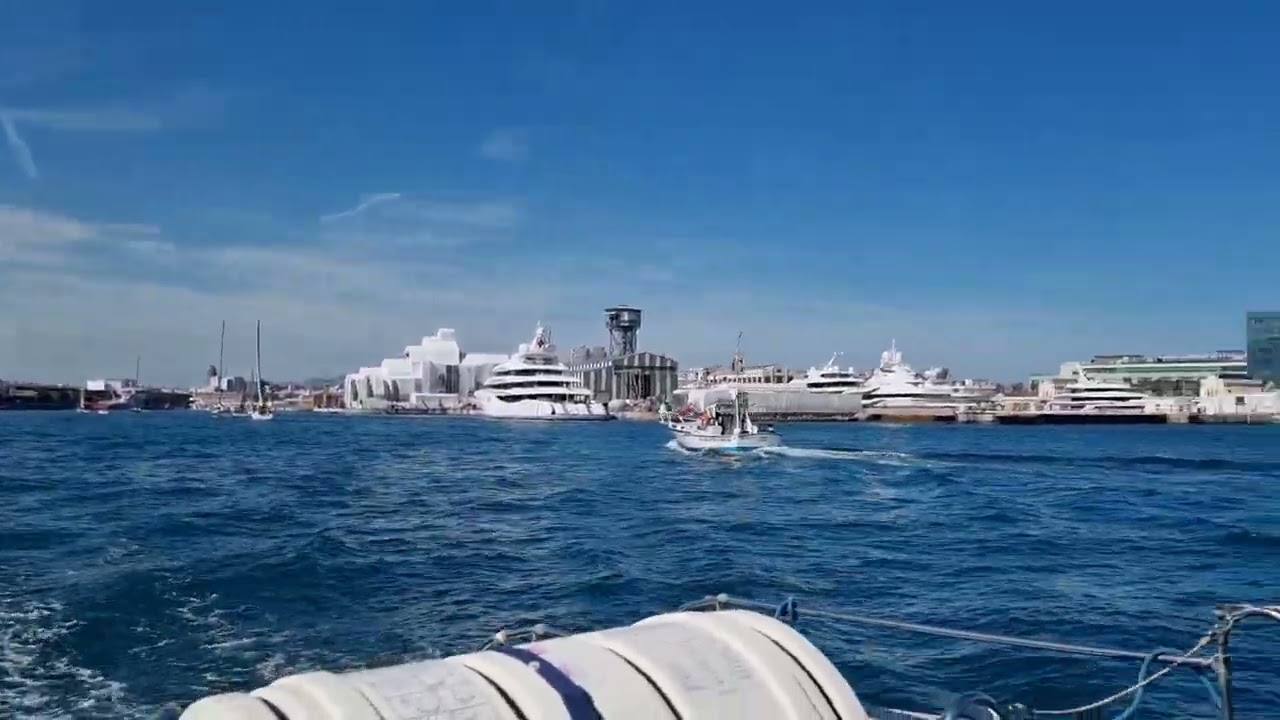 Barcelona Spain, Tourist destinations, Catamaran boat tour