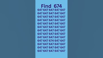can you find 674 in 5 seconds? #wordpuzzlegame #game #mathematics #mindbendingquiz #puzzle
