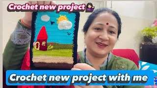 Crochet with me/diy crochet nature scenery/custom orders/small business owner in Uttarakhand 