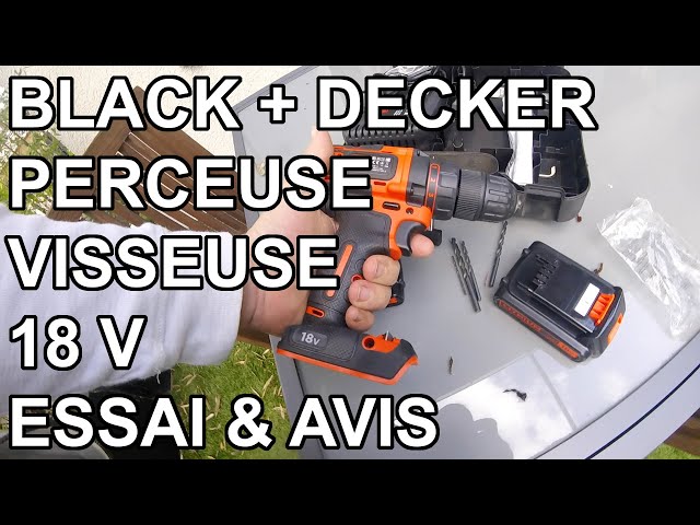 Black+Decker Perceuse-visseuse sans fil BDCDC18 18 V/batterie et