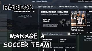 MANAGE A SOCCER TEAM IN FOOTBALL WORLD MANAGER 27 ROBLOX screenshot 1